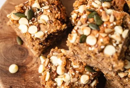 View Prebiotic-packed white chocolate blondies