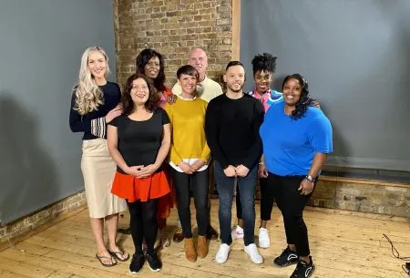 View How healthy is your gut? The top myths surrounding gut health Dr Megan Rossi standing in a room with seven additional people she has connected with through gut health research