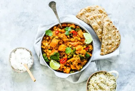 View Lentil & butternut squash dahl One large pot of mixed lentil & butternut squash dahl, served with sides of rice and flatbreads