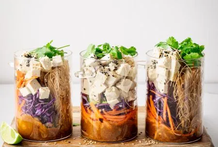 View Gut: immune supporting noodle jar A photo of 3 of the immunity jars on a table, side-by-side
