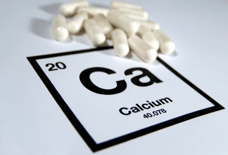 View Coeliac disease and the importance of calcium An image of the calcium symbol with calcium supplements next to it.