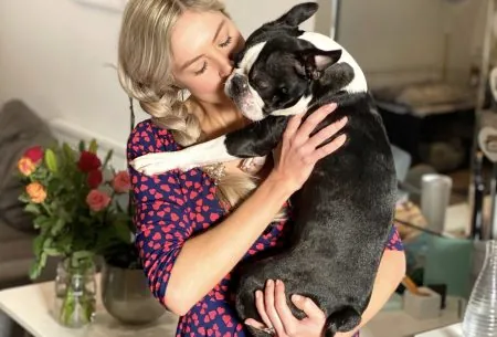 View A new language of love: your gut dr megan rossi kissing her dog