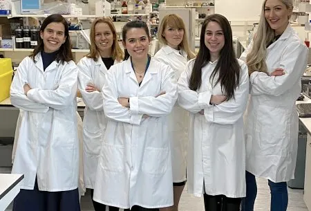 View Empowering women in science Dr Megan Rossi with her team at Kings College London